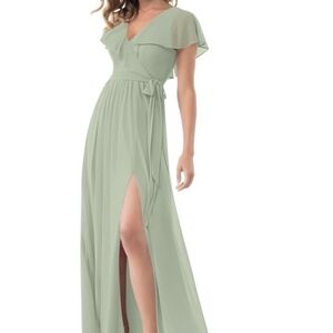 Azazie Sage Green Maxi Dress
